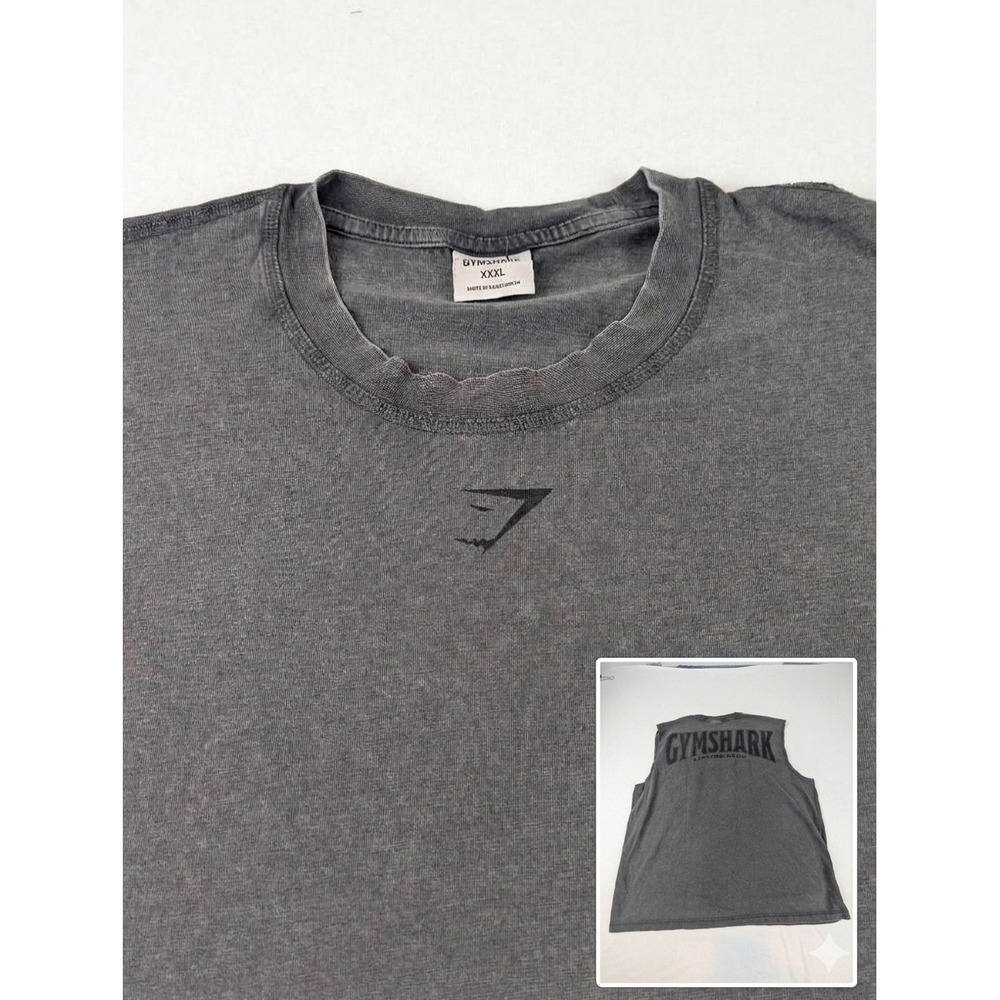 Gymshark Lifting Club Tank Top Mens XXXL Charcoal Gray Cotton Muscle Tee A5A9P